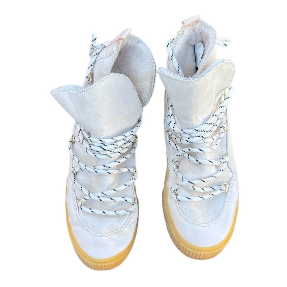 H&M Women's Lined Boots, No‎ heels Light Beige, Size 8.5